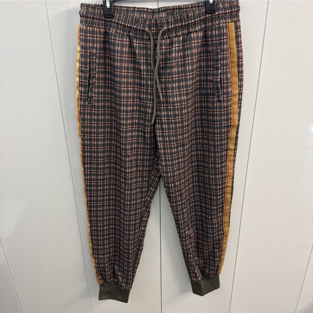 Jian Wang Track Suit Mens 2XL Plaid 2 Piece Set Jacket Pants New Without Tag(F35 - Picture 7 of 11